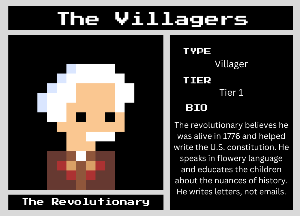 The Revolutionary biography card